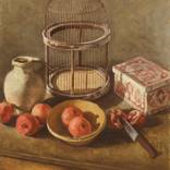 Pomegranites with 18th century birdcage by Alexandra Heyes