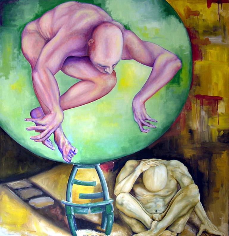 Print of Figurative People Paintings by Sylvain Chamberlain