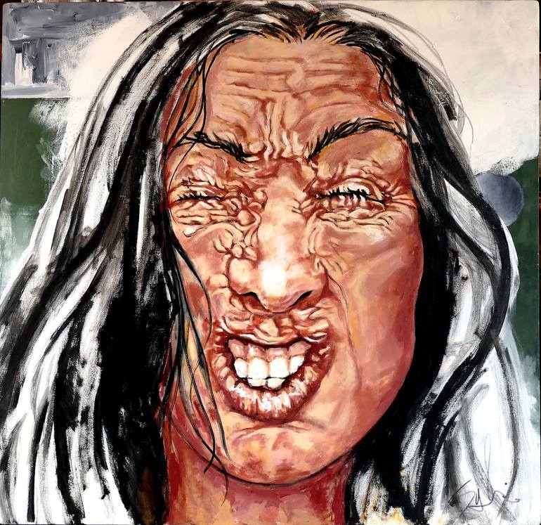 Print of Expressionism Portrait Paintings by Sylvain Chamberlain