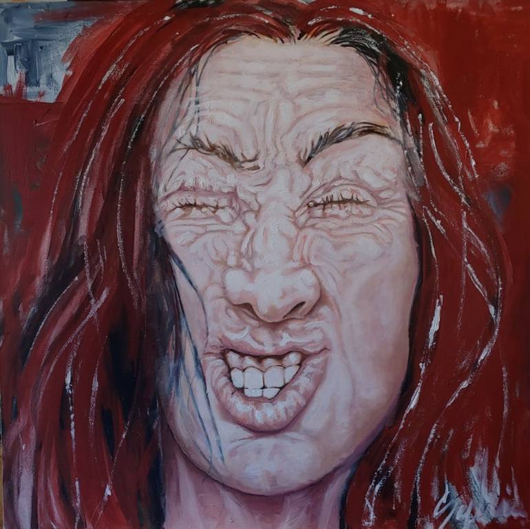 Original Expressionism Portrait Painting by Sylvain Chamberlain