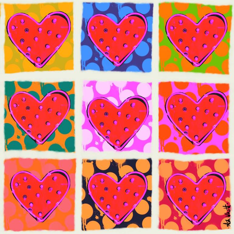 Pop heARTS  Original Artwork by Ash Whitt