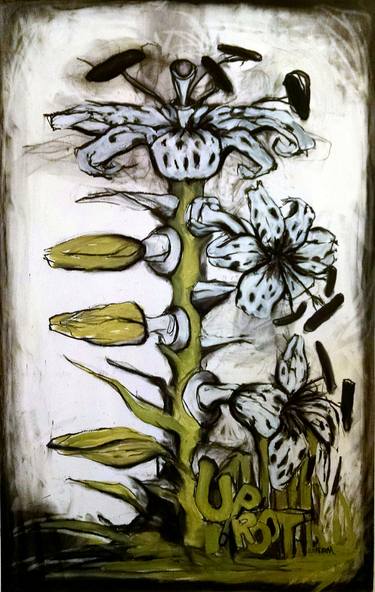 Print of Expressionism Floral Drawings by brenda barnum