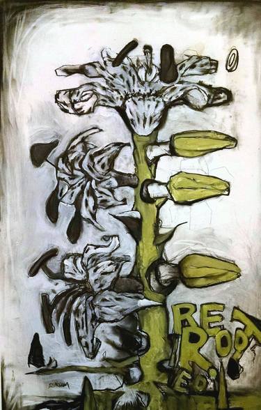 Print of Expressionism Floral Drawings by brenda barnum
