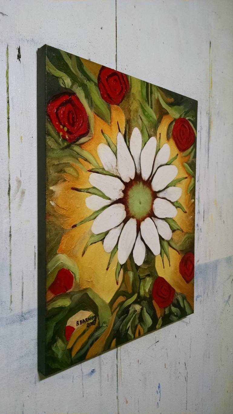 Original Expressionism Floral Painting by brenda barnum