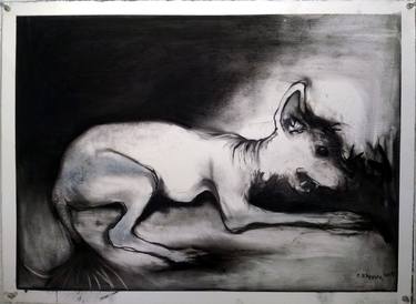 Print of Portraiture Dogs Drawings by brenda barnum