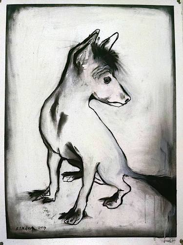 Print of Figurative Dogs Drawings by brenda barnum