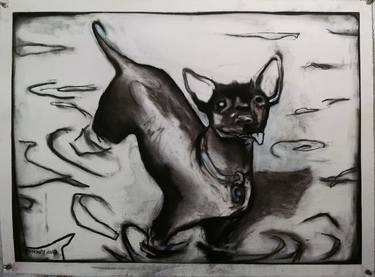 Print of Expressionism Dogs Drawings by brenda barnum