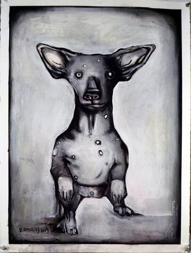 Print of Figurative Dogs Drawings by brenda barnum