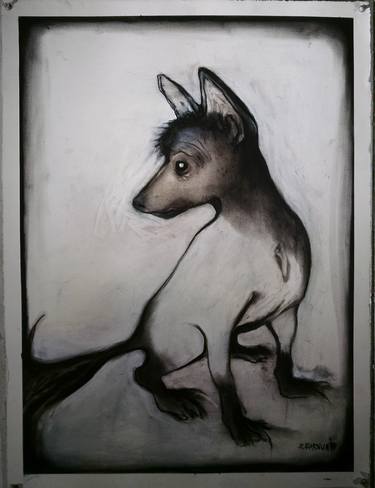 Print of Expressionism Dogs Drawings by brenda barnum
