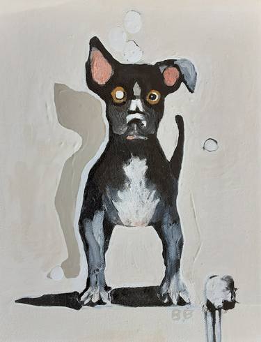 Print of Expressionism Dogs Paintings by brenda barnum