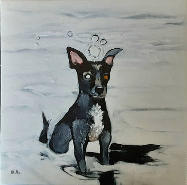 Print of Figurative Dogs Paintings by brenda barnum