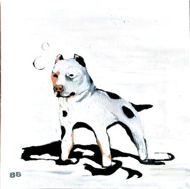 Original Figurative Dogs Paintings by brenda barnum