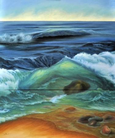 Original Realism Beach Painting by Jane Attard