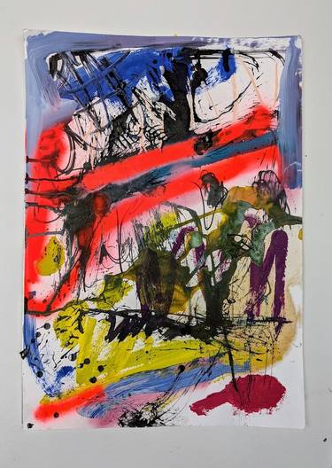Original Abstract Expressionism Abstract Drawings by Martin Sloan