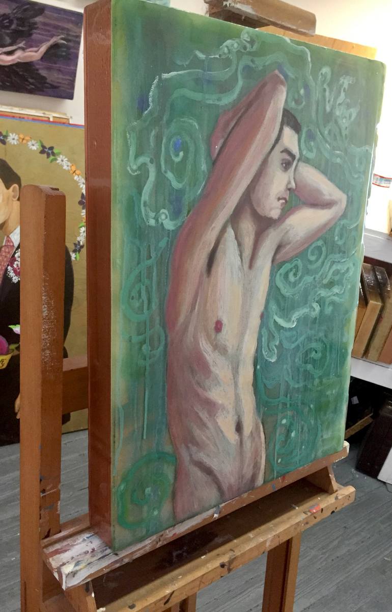 Original Figurative Erotic Painting by Matt Pipes