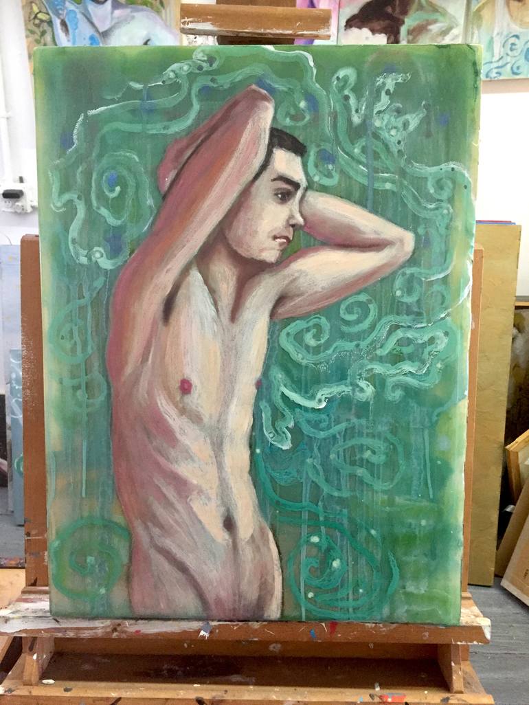 Original Figurative Erotic Painting by Matt Pipes