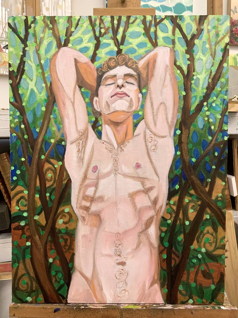 Original Figurative Nude Painting by Matt Pipes