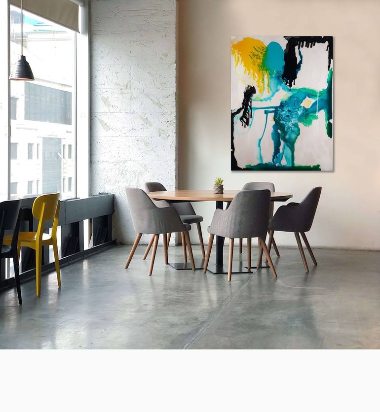 Original Abstract Expressionism Abstract Painting by Jessica Fernandez