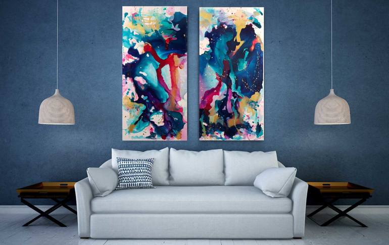 Original modern art Abstract Painting by Jessica Fernandez