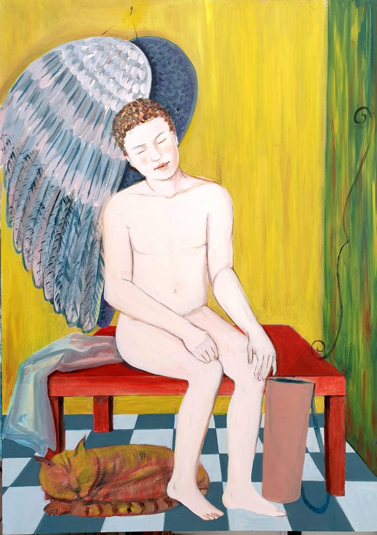 Original Surrealism Classical Mythology Painting by Gianni Mucè