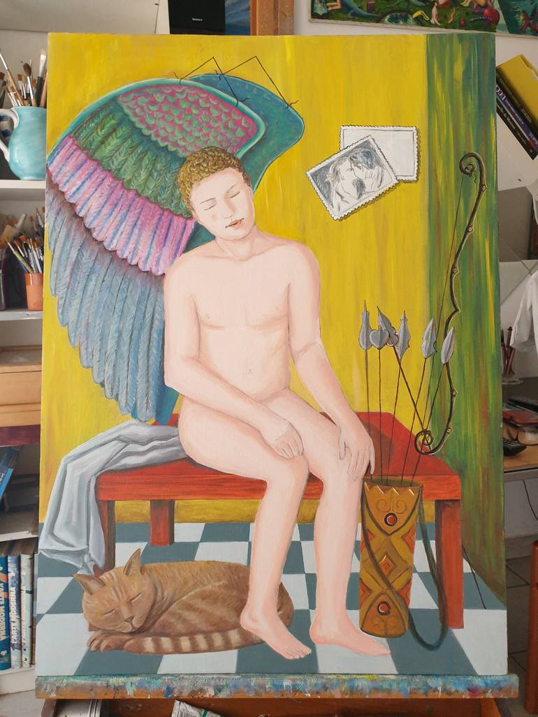 Original Surrealism Classical Mythology Painting by Gianni Mucè