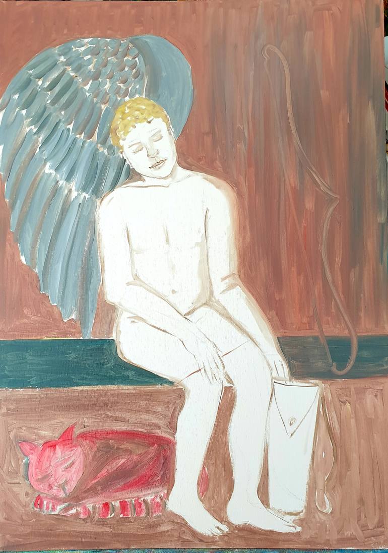 Original Surrealism Classical Mythology Painting by Gianni Mucè