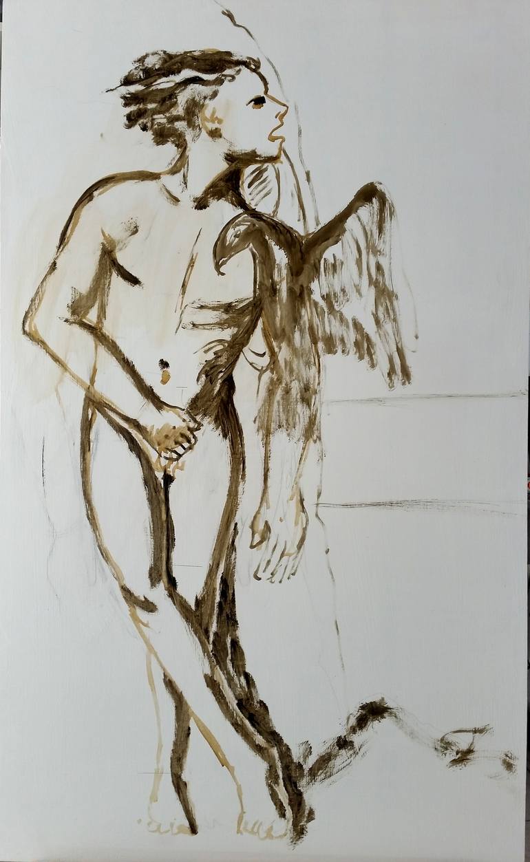 Original Expressionism Men Painting by Gianni Mucè