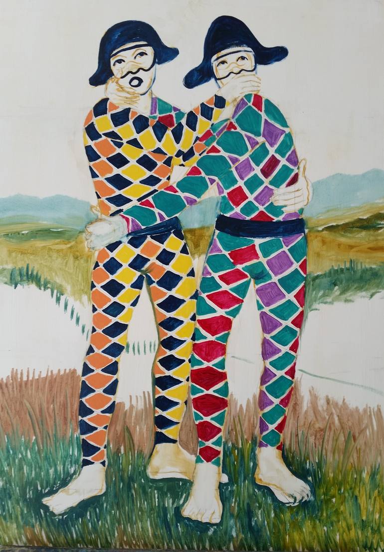 Original Figurative People Painting by Gianni Mucè