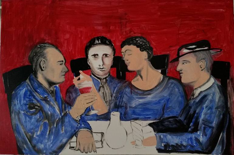 Original People Painting by Gianni Mucè