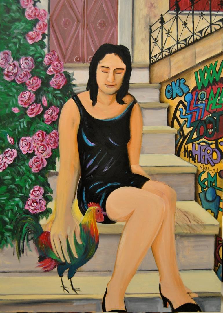 Original Conceptual Women Painting by Gianni Mucè