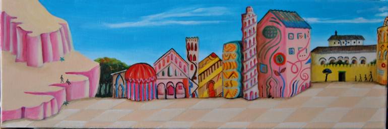 Original Architecture Painting by Gianni Mucè
