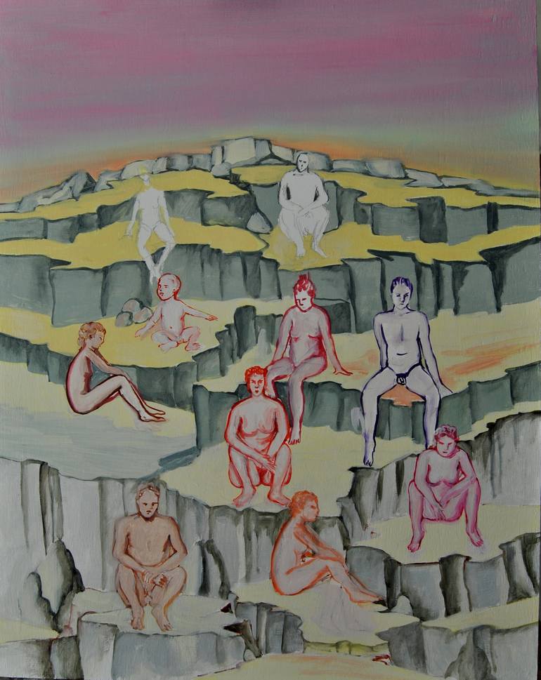 Original Conceptual People Painting by Gianni Mucè