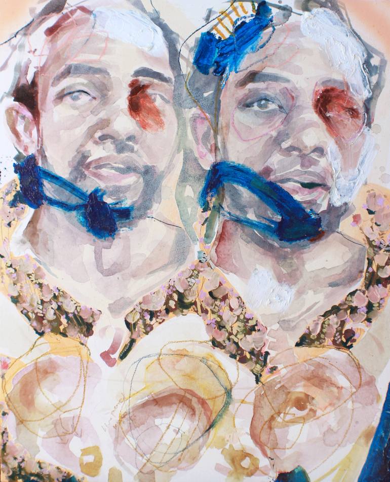 Original Abstract People Painting by Melanie Norris