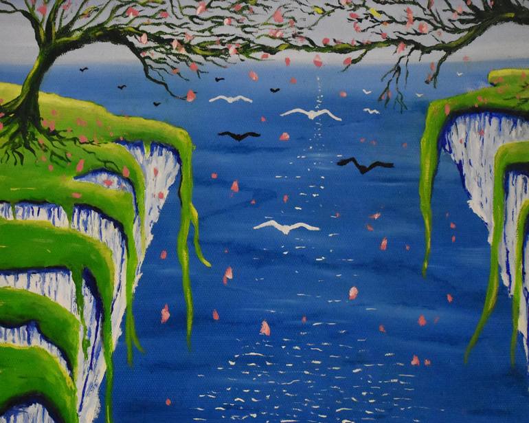 Original Surrealism Seascape Painting by Caroline Walsh-Waring