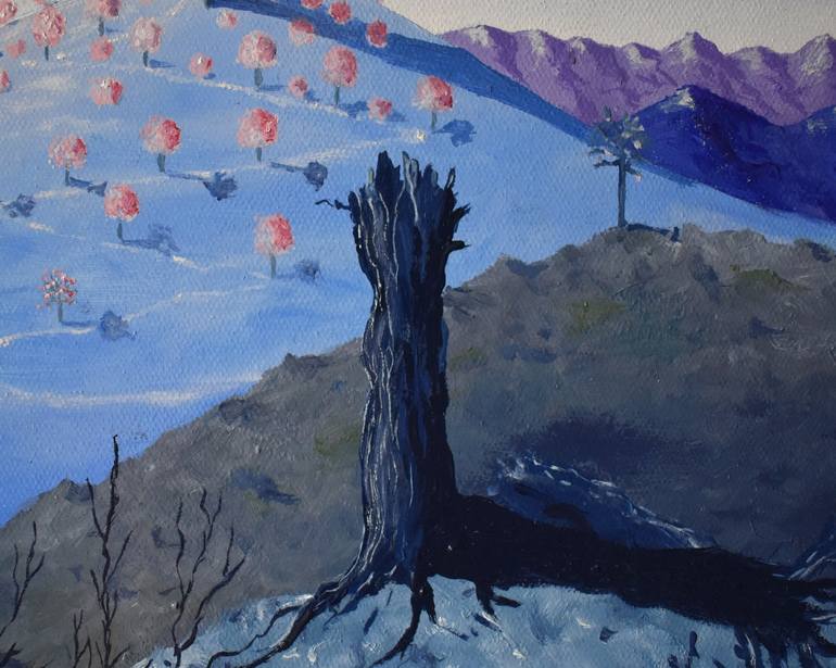 Original Surrealism Tree Painting by Caroline Walsh-Waring