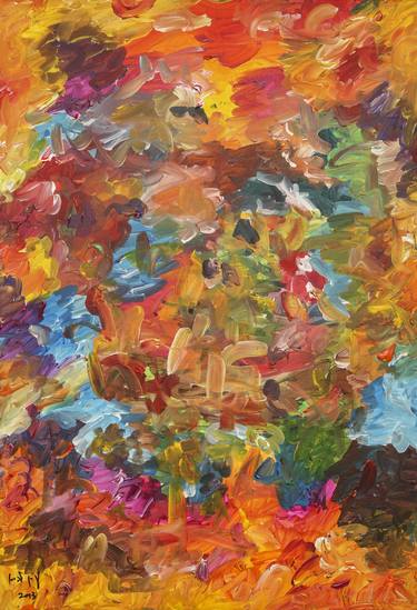 Original Impressionism Abstract Paintings by Eran Lavi