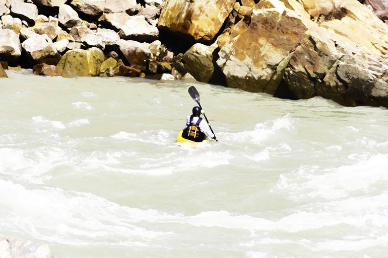Kayaking In The Ganges River In India Photography By Ashish Agarwal
