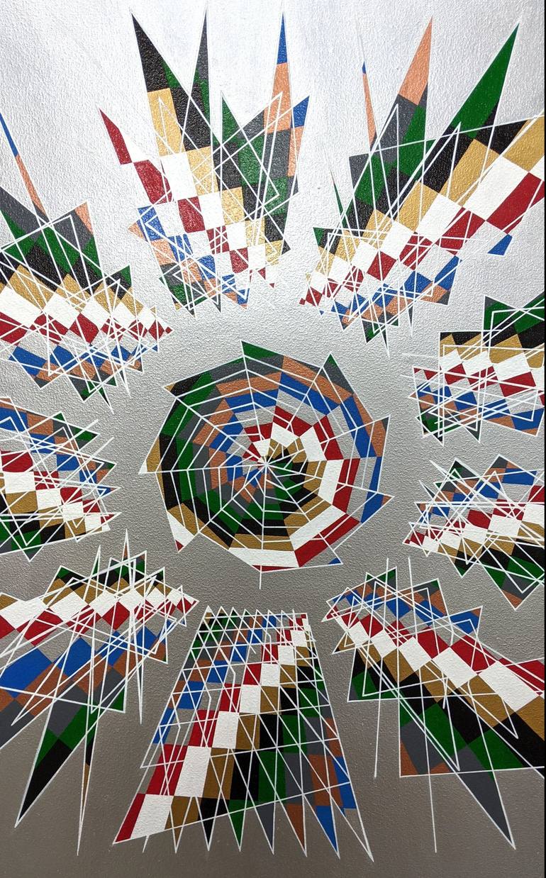 Original Geometric Painting by Ouissem MOALLA