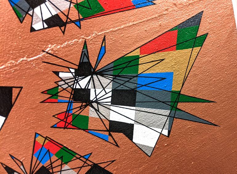 Original Abstract Geometric Painting by Ouissem Moalla