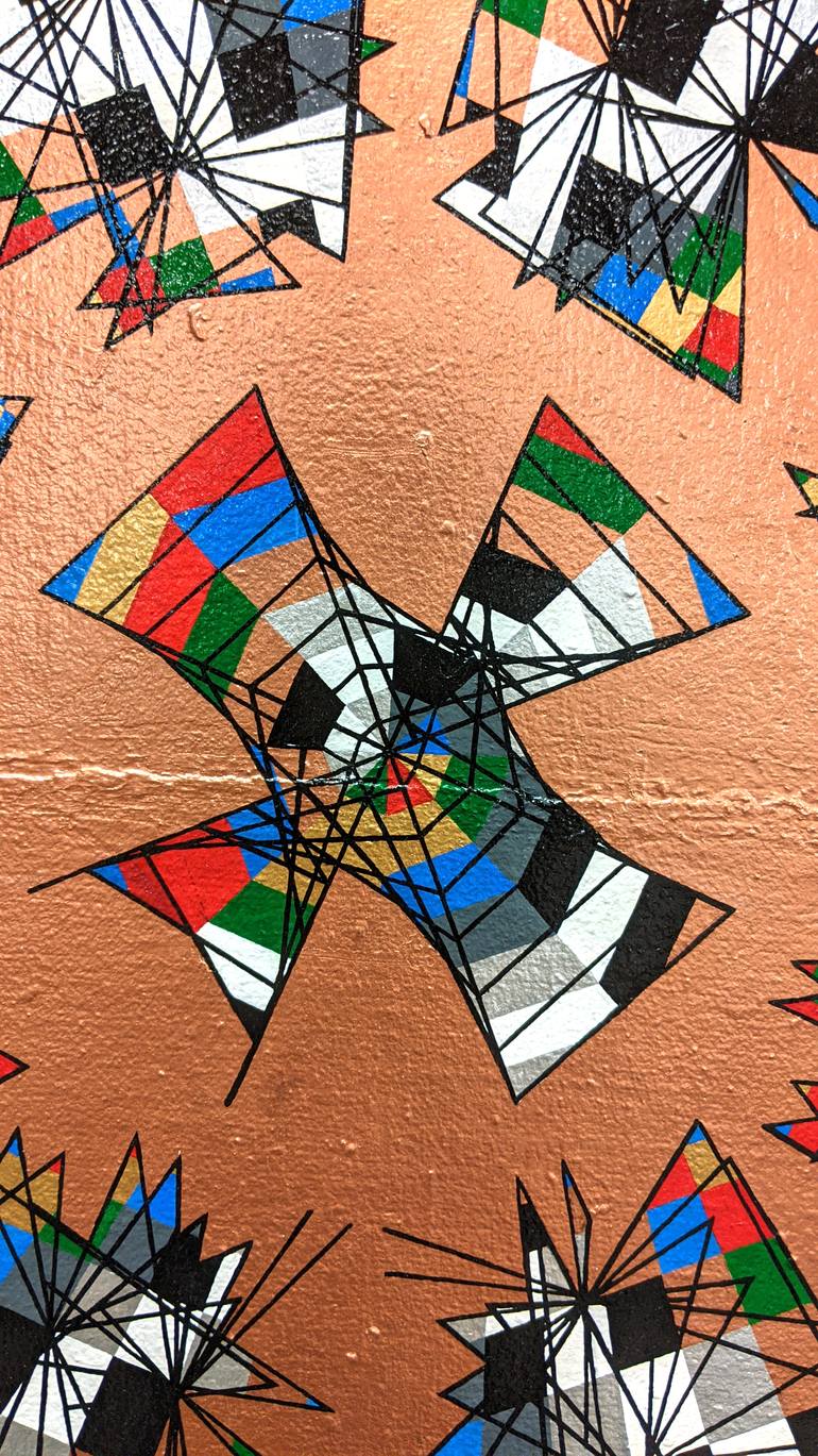 Original Abstract Geometric Painting by Ouissem Moalla