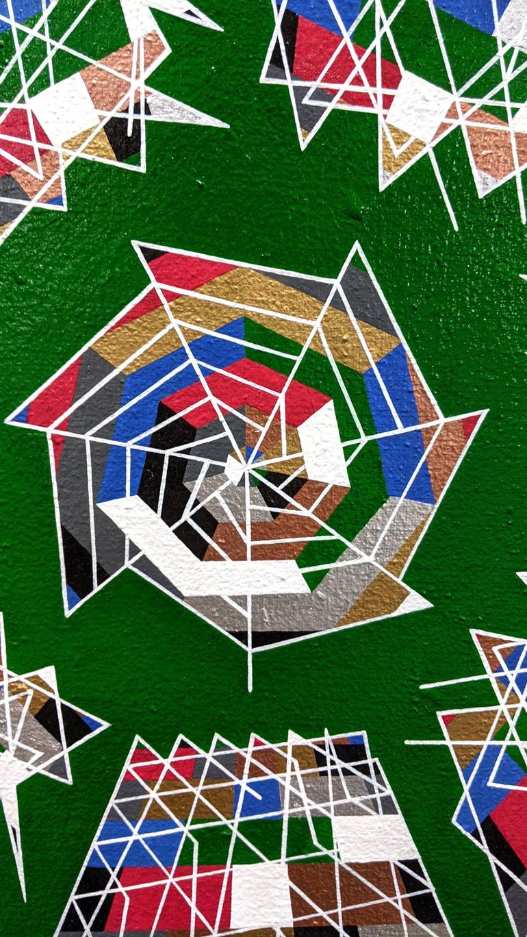 Original Conceptual Geometric Painting by Ouissem MOALLA