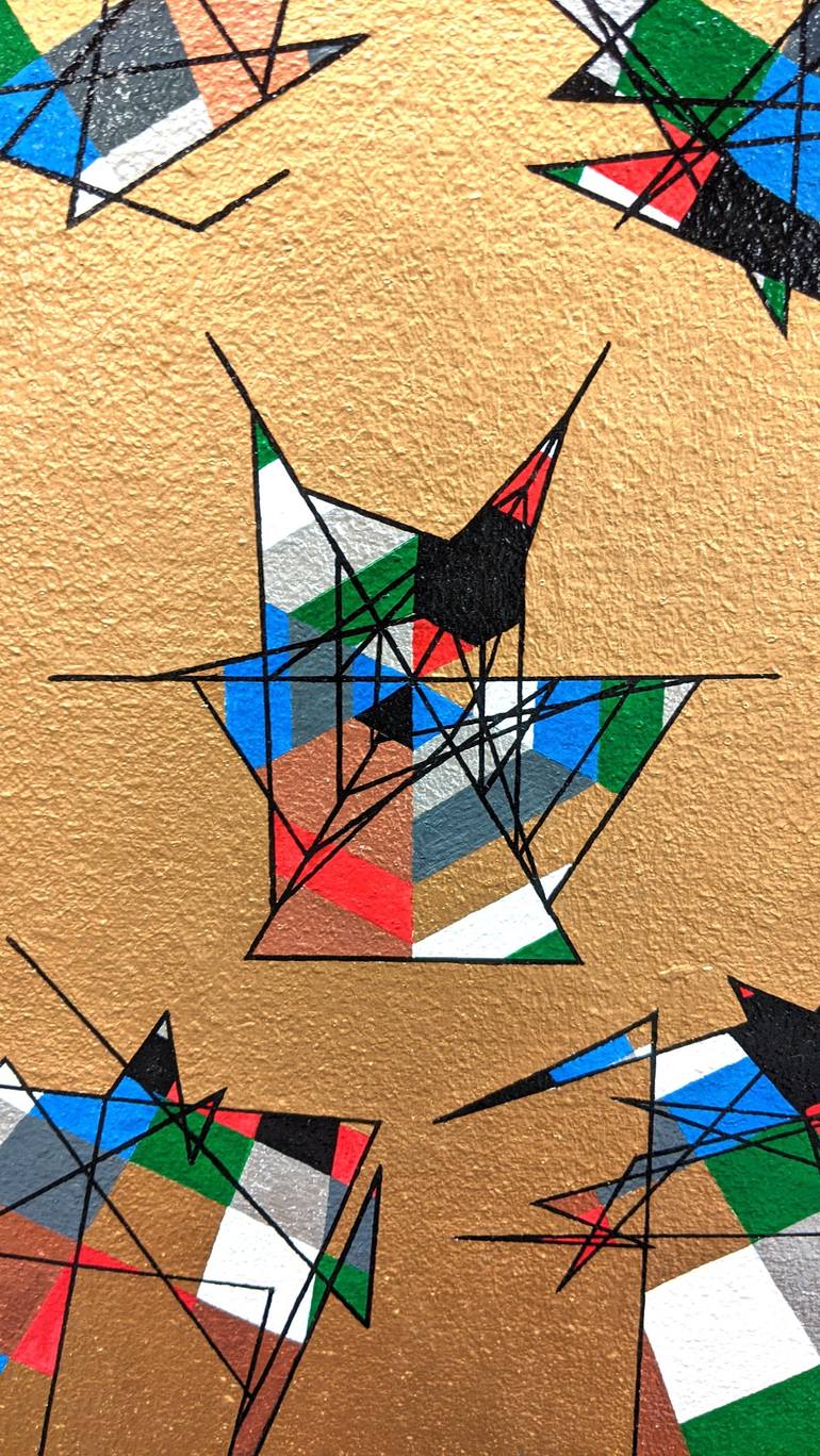 Original Conceptual Geometric Painting by Ouissem MOALLA