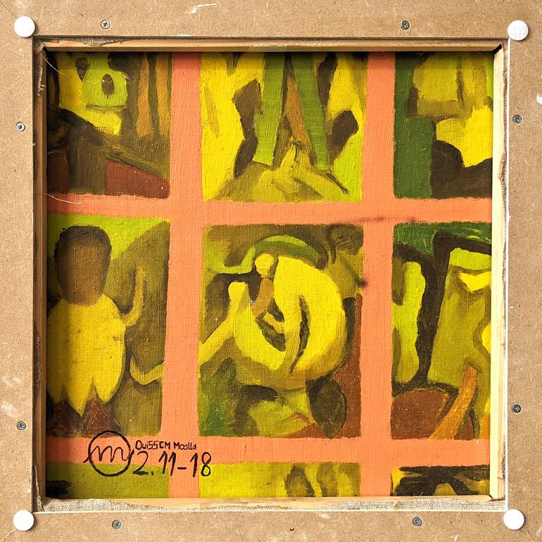 Original Abstract Geometric Painting by Ouissem Moalla