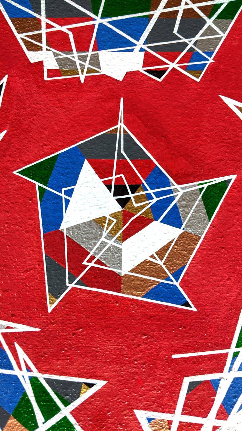 Original Abstract Geometric Painting by Ouissem Moalla