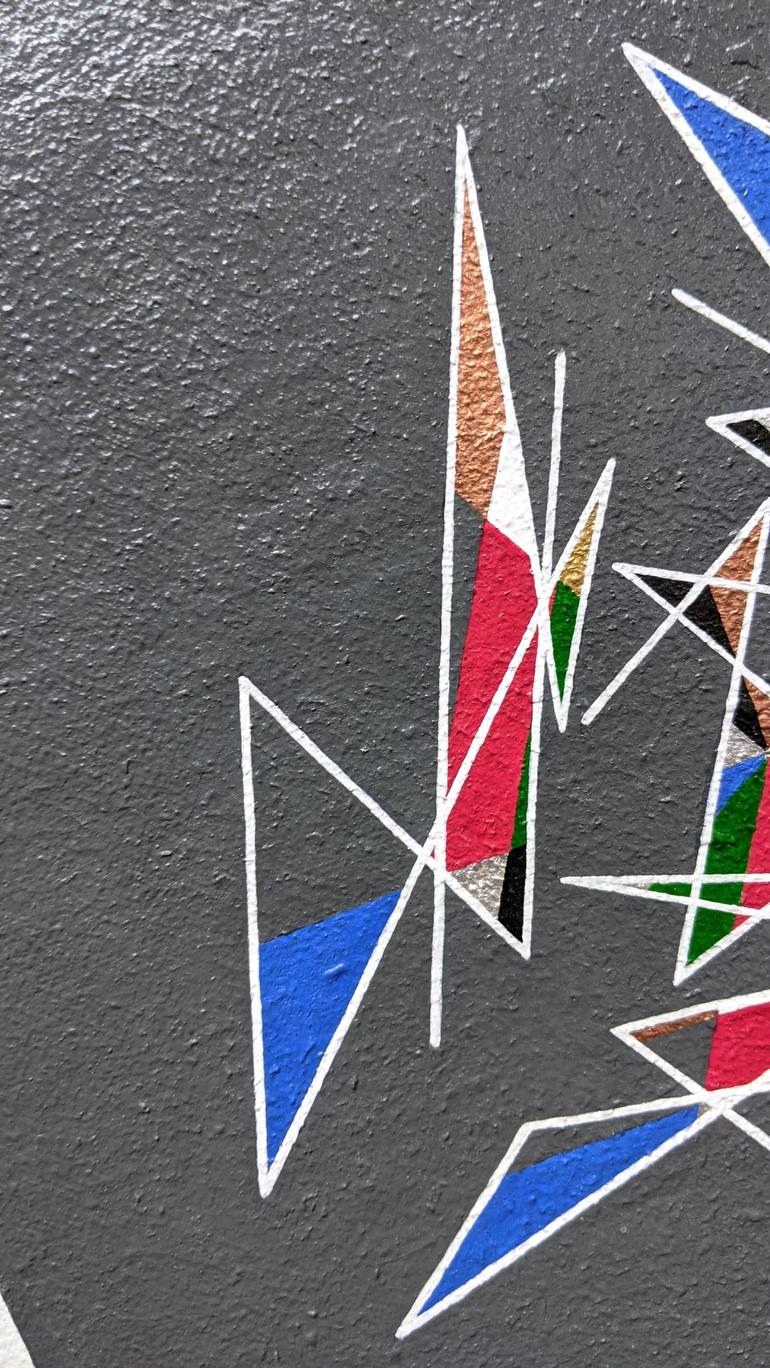 Original Abstract Geometric Painting by Ouissem Moalla