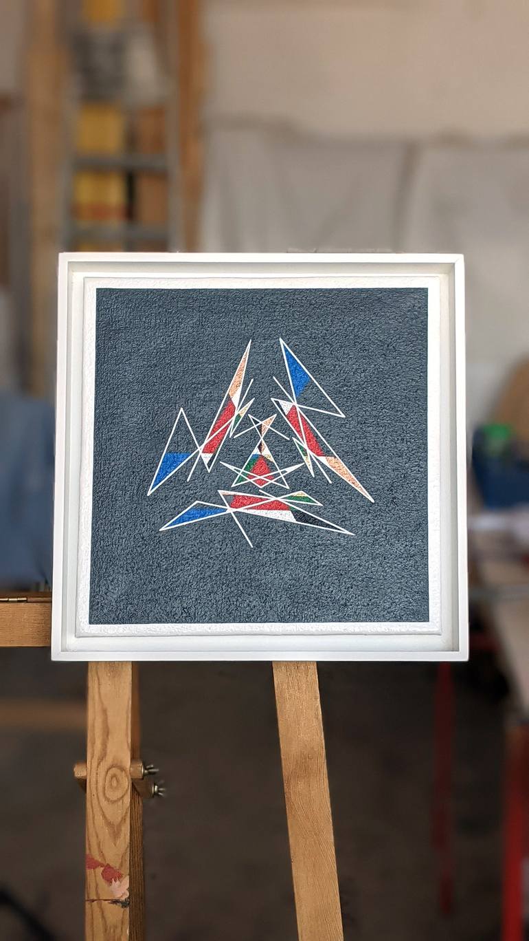 Original Abstract Geometric Painting by Ouissem Moalla