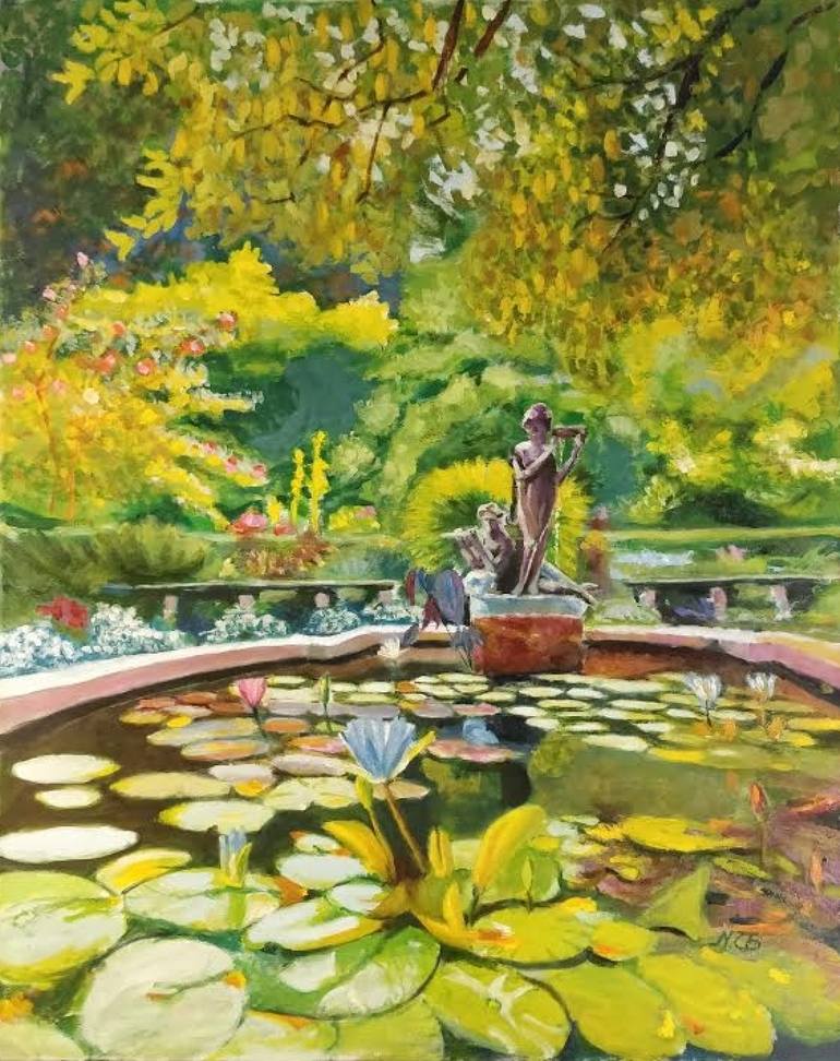 Central Park Conservatory Garden Painting by Nicolas Bouteneff ...