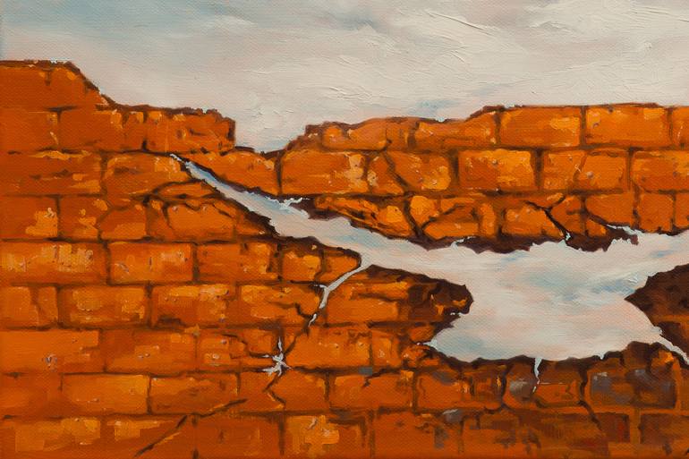 Original Surrealism Fantasy Painting by Vidmantas Goldberg