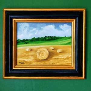 Hay Bales in South Downs Landscape