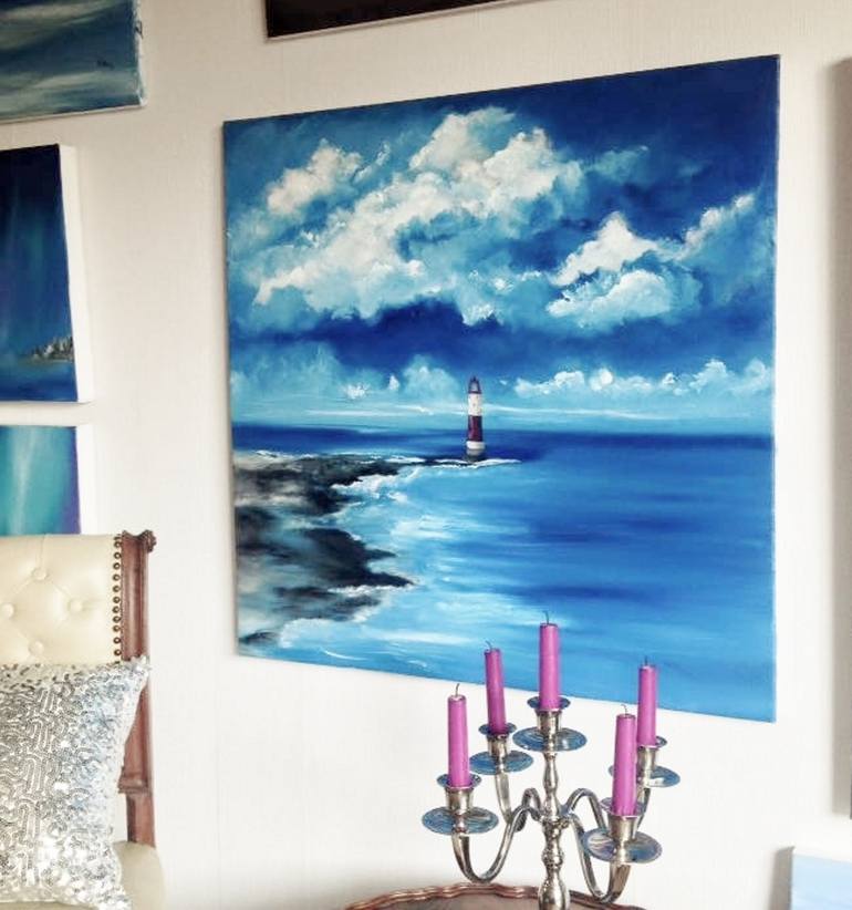 Original Abstract Seascape Painting by Nella Alao